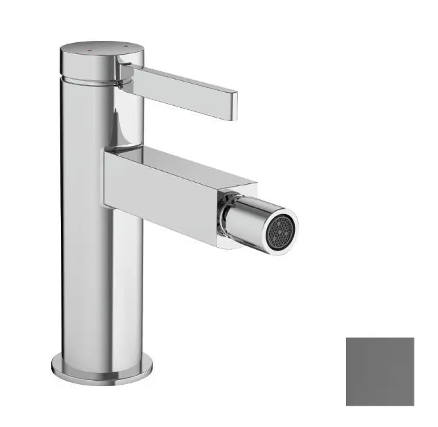 Hansgrohe Finoris - Push-Open Bidee-sekoitin, jossa on suihkukaulus, harjattu musta kromi 76200340