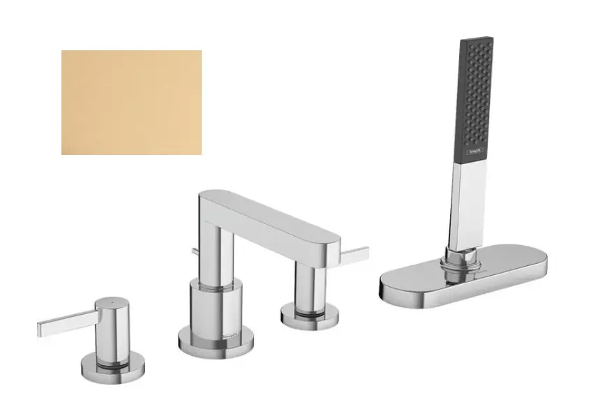 Hansgrohe Finoris - Wannenrandarmatur, 4-Loch-Montage, sBox, bronze gebürstet 76444140