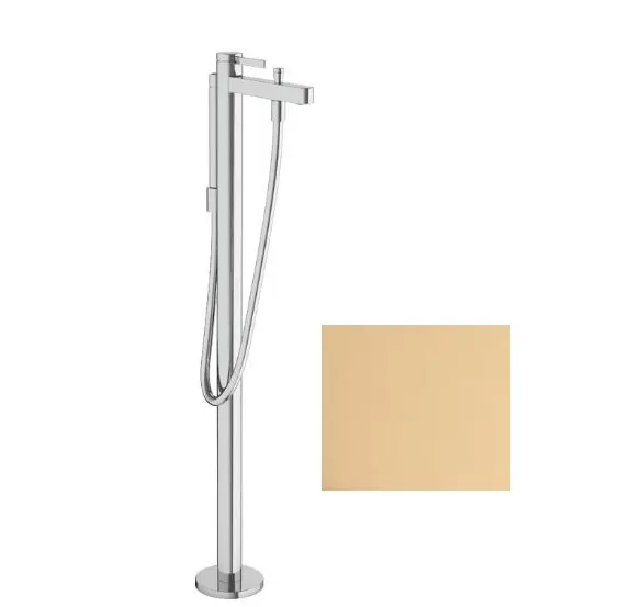 Hansgrohe Finoris - Badewannenarmatur, Bodenmontage, mit Zubehör, Bronze gebürstet 76445140