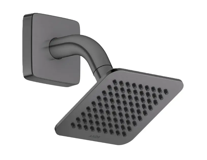 Levně Axor Citterio C - Hlavová sprcha 12x12 cm, EcoSmart, kartáčovaný černý chrom 28810340