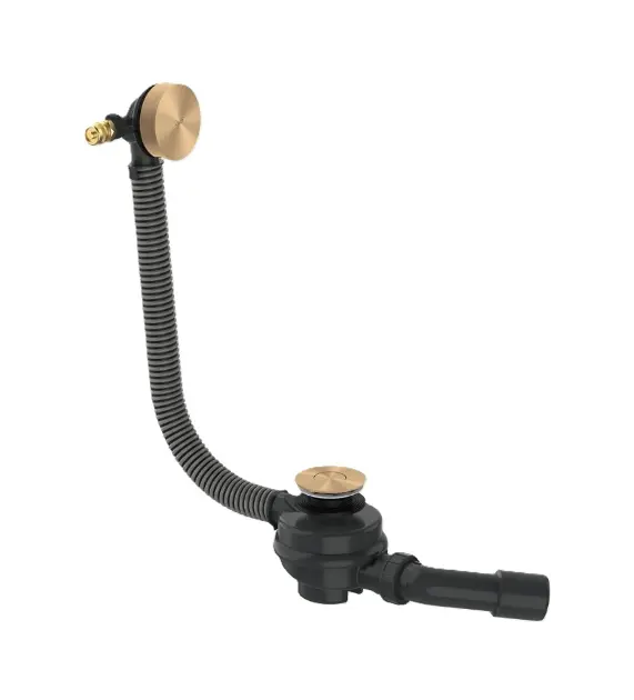 Axor Flexaplus - Sistema di scarico e troppopieno per vasca da bagno, lunghezza 85 cm, bronzo spazzolato 42541140