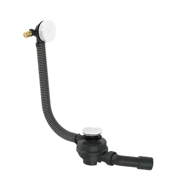 Axor Flexaplus - Sistema di scarico e troppopieno per vasca da bagno, lunghezza 85 cm, bianco opaco 42541700