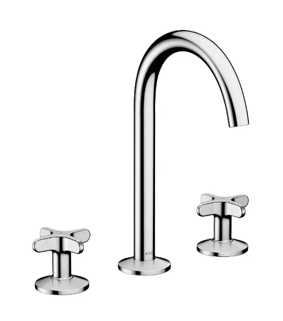 Levně Axor One - Umyvadlová baterie s výpustí Push-Open, 3-otvorová instalace, EcoSmart, chrom 48040000