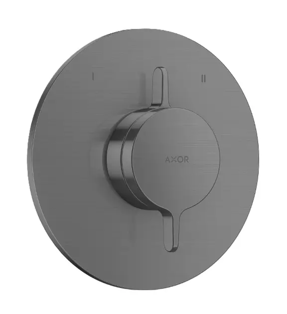 Levně Axor One - Baterie pod omítku, pro 2 spotřebiče, kartáčovaný černý chrom 48415340