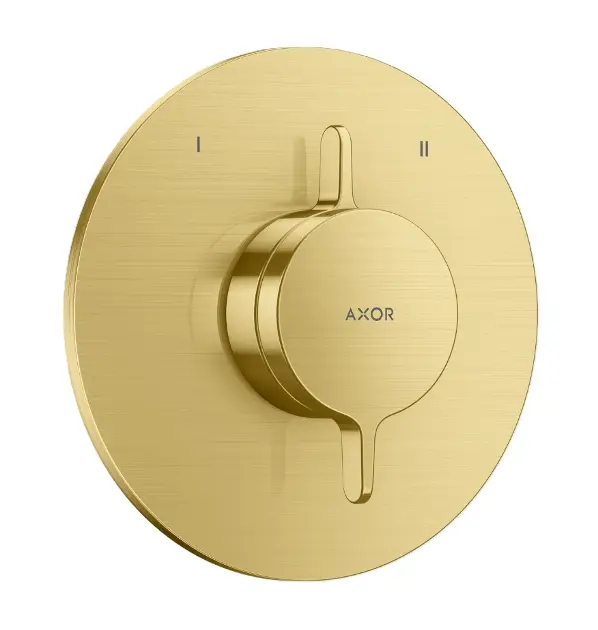 Levně Axor One - Baterie pod omítku, pro 2 spotřebiče, kartáčovaná mosaz 48415950