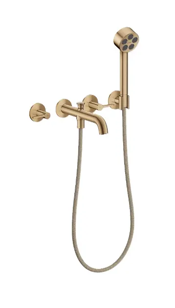 Levně Axor One - Vanová baterie pod omítku, 3-otvorová instalace, kartáčovaný bronz 48444140