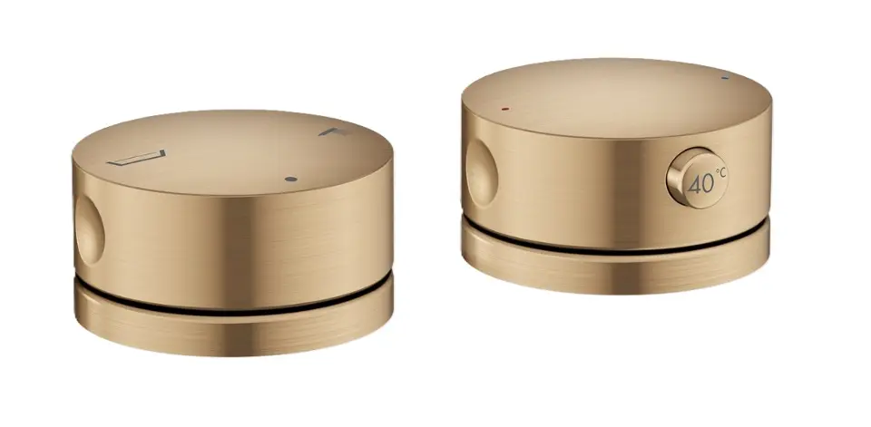 Levně Axor One - Termostatická baterie na okraj vany, 2-otvorová instalace, kartáčovaný bronz 48470140