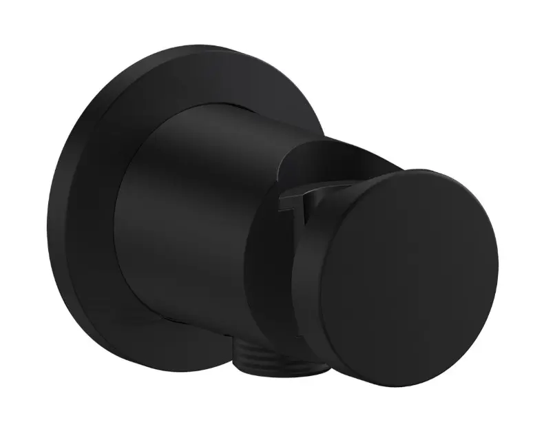 Axor One - Wandanschlussbogen mit Halterung, schwarz matt 48780670
