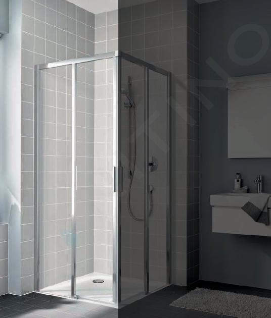 Kermi - Sprchové dvere C2L, 75x200 cm, ľavé, lesklá strieborná/číre sklo CKC2L07520VPKROZ1