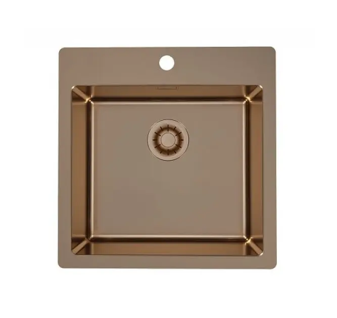 Alveus Pure Monarch - Spoelbak 52x53 cm, Quick-Close, koper 1149631