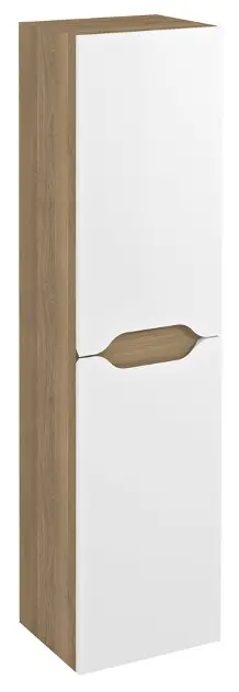 Levně Sapho Wave - Vysoká skříňka 35x140x30 cm, 2x dvířka, P/L, bílá/dub cuneo WA245-3025