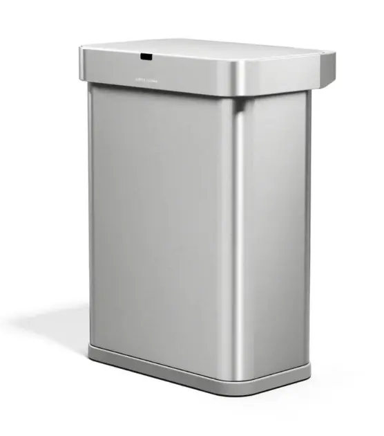 Simplehuman - Bezdotykový odpadkový koš 58 l, matná nerez ST2047