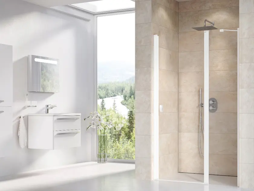 Levně Ravak Chrome - Sprchové dveře CSD2-110, 110x195 cm, matná bílá/čiré sklo 0QVDCE00Z1