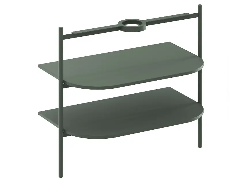 Ravak Yard - Construcción con estantes bajo el lavabo, Grey Green D800008006