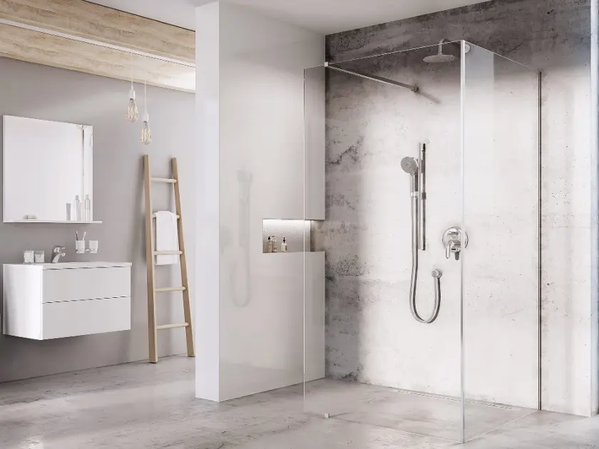 Ravak Walk-In - Duschwand Walk-In Corner Set 110x80, zweiteilig, 80x200 cm, Chrom/Klarglas GW1CD4C0SZ1