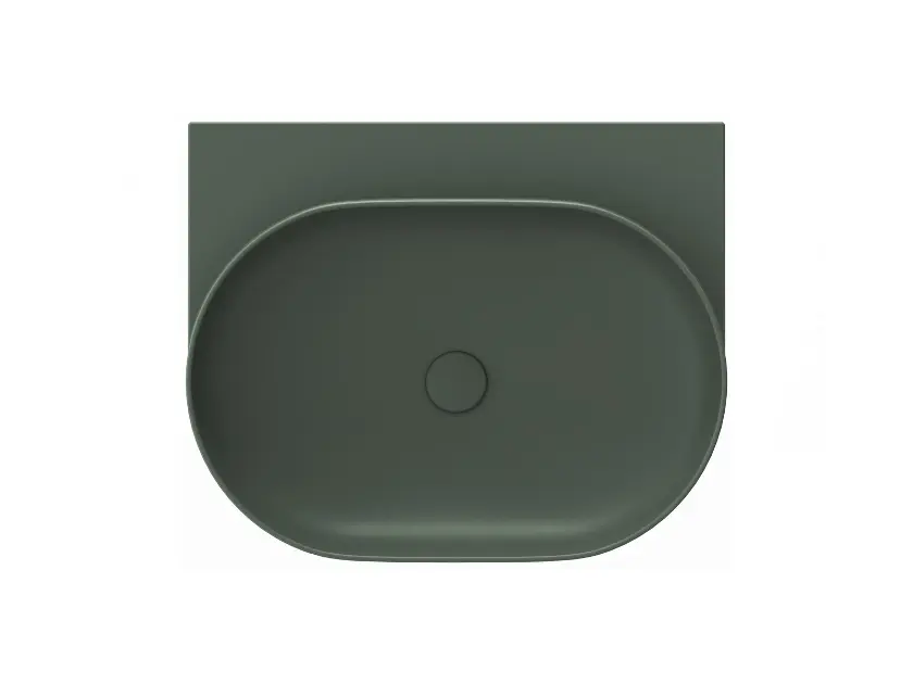 Ravak Yard - Wastafel 61x50 cm, zonder overloop, zonder kraangat, Grey Green XJX08060000
