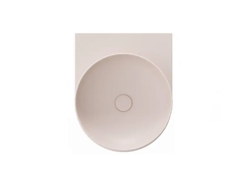Ravak Yard - Wastafel 41x50 cm, zonder overloop, zonder kraangat, Alabaster Pink XJX0G040000
