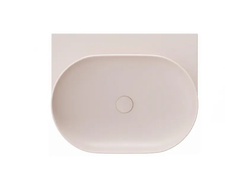 Ravak Yard - Wastafel 61x50 cm, zonder overloop, zonder kraangat, Alabaster Pink XJX0G060000
