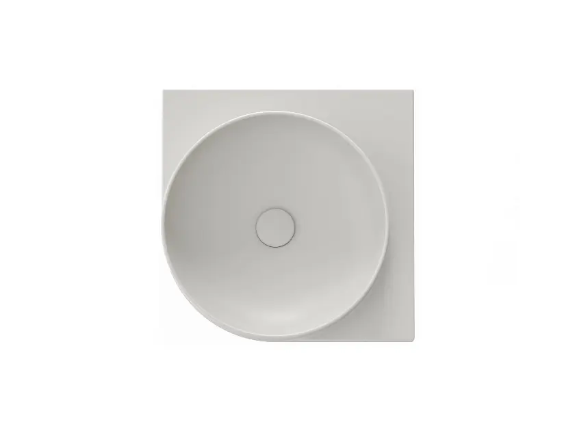 Ravak Yard - Lave-mains d'angle, 45 x45 cm, sans trop-plein, sans trou pour robinetterie, Smoke Grey XJX0O045000