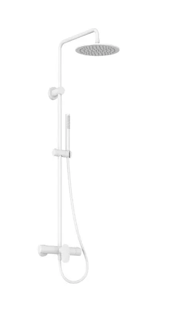 Ravak Spring - Doucheset met kraan, diameter 25 cm, mat wit X070581