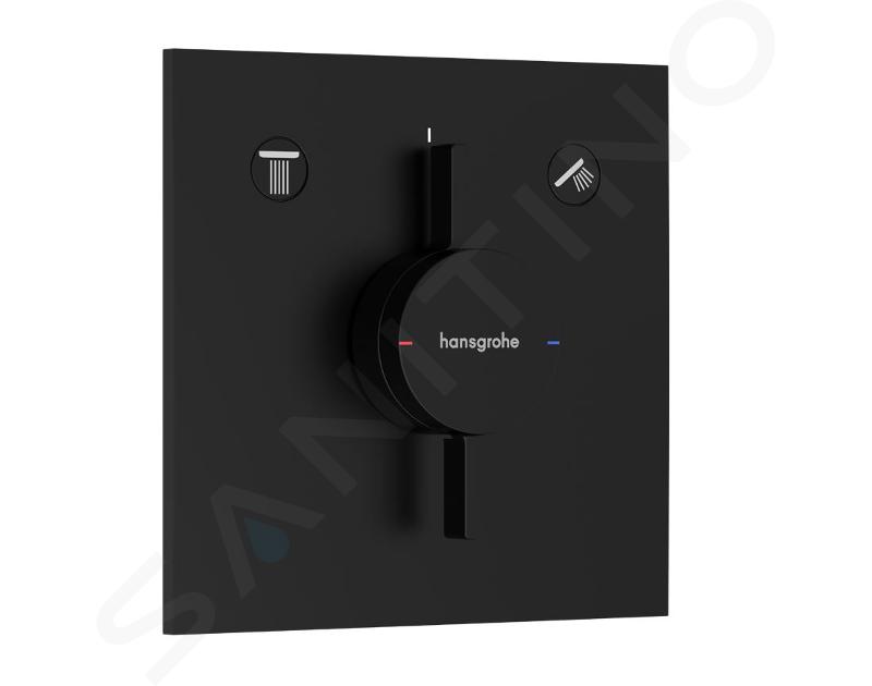 Hansgrohe - Batéria pod omietku, na 2 spotrebiče, matná čierna 75417670ROZ2