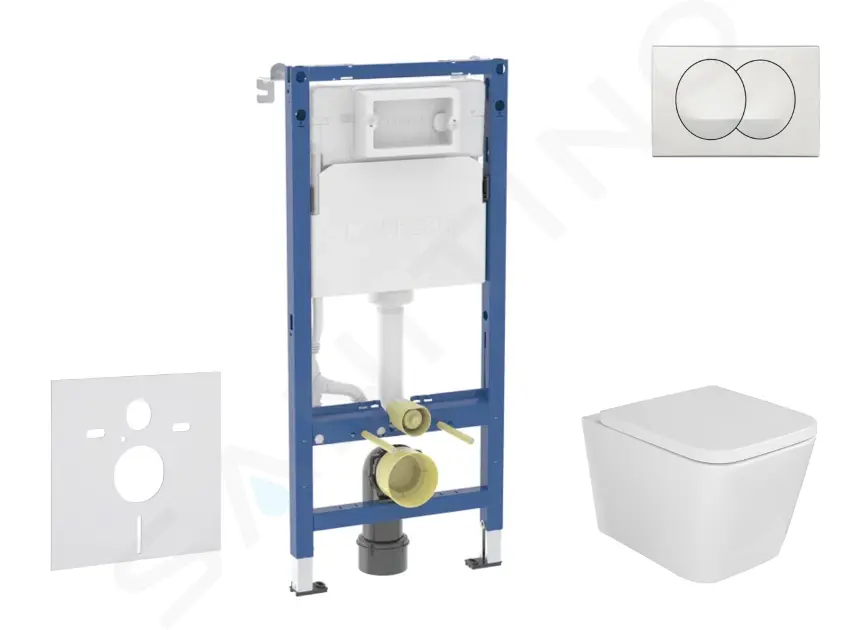 Geberit Duofix - Set predstenovej inštalácie, klozetu Arkas I a dosky softclose, tlačidlo Delta, biela SANI11CA3158B