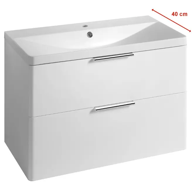 Aqualine Deneb - Waschtischunterschrank 81x55x39 cm, matt weiß DN284