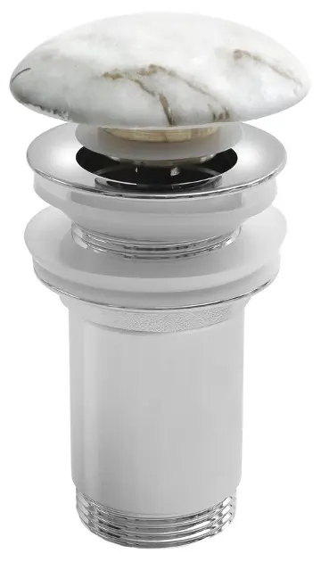 Sapho - Odpływ umywalki, ClickClack, Bianco Carrara AR900BC