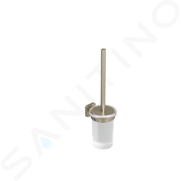 Kludi Vela S - Scopino da parete con supporto, vetro/nichel spazzolato 25974N5