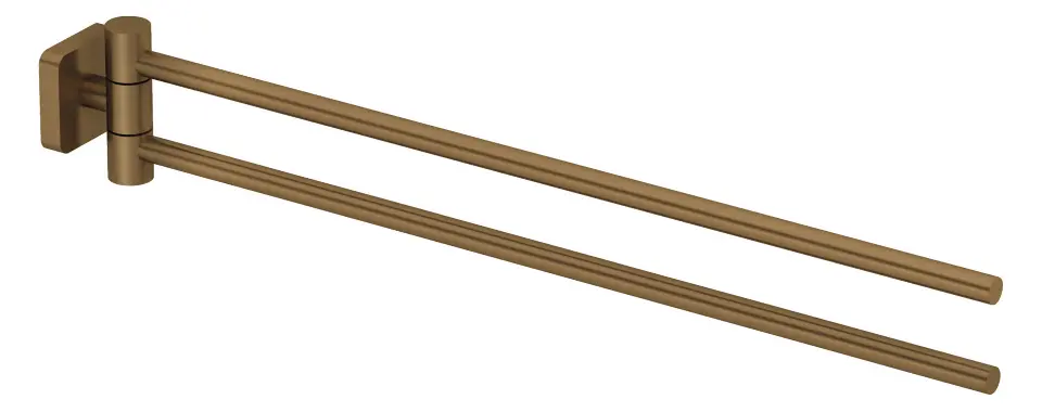Kludi Vela S - Suport dublu pentru prosoape, bronz periat 25977N1