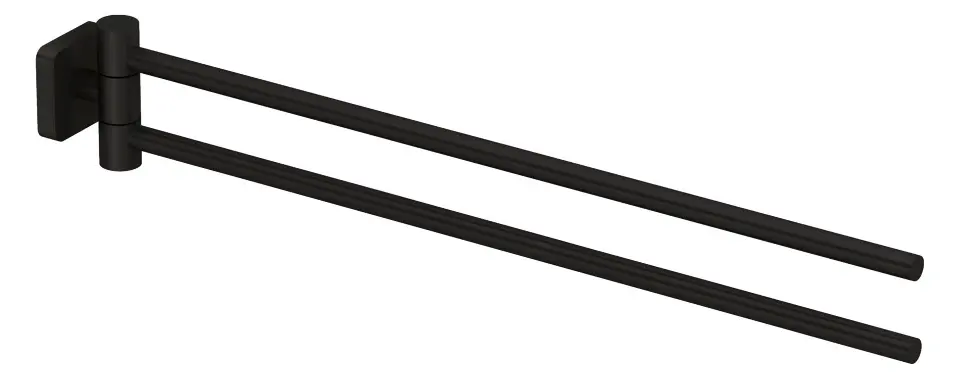 Kludi Vela S - Suport dublu pentru prosoape, Gunmetal periat 25977N2