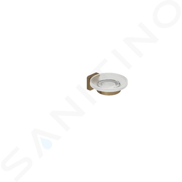 Kludi Vela S - Zeepschaal met houder, glas/geborsteld brons 25985N1