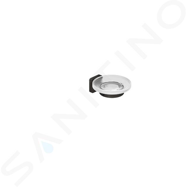 Kludi Vela S - Zeepschaal met houder, glas/geborsteld Gunmetal 25985N2