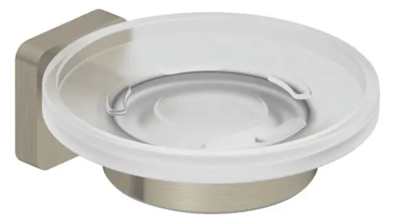 Kludi Vela S - Mýdlenka s držákem, sklo/kartáčovaný nikl 25985N5