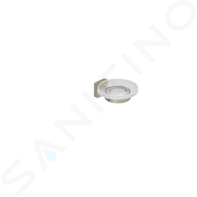 Kludi Vela S - Zeepschaal met houder, glas/geborsteld nikkel 25985N5
