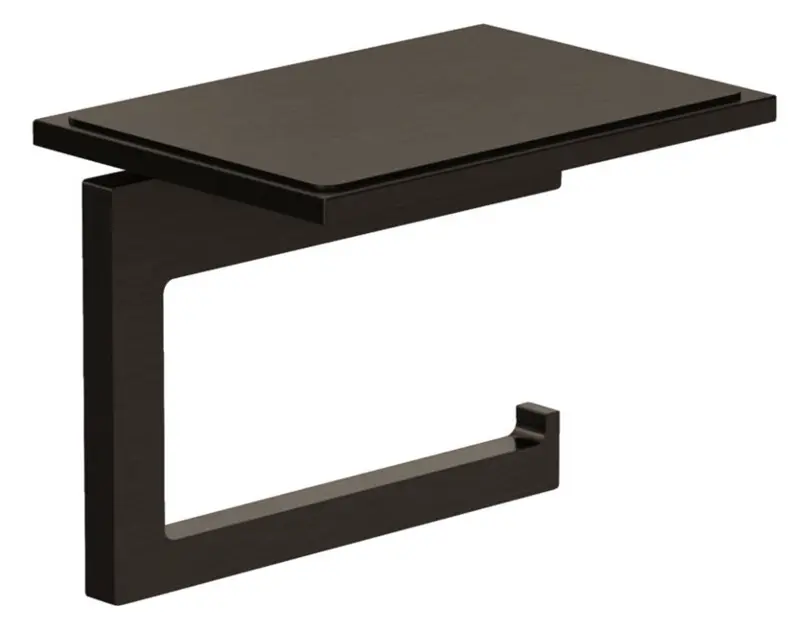 Kludi Vela C - Suport pentru hârtie igienică cu poliță, Gunmetal periat 31971N2