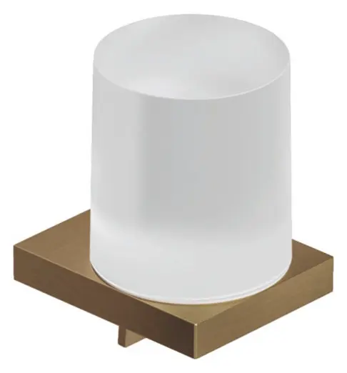 Kludi Vela C - Dozator de săpun cu suport, sticlă/bronz periat 31976N1