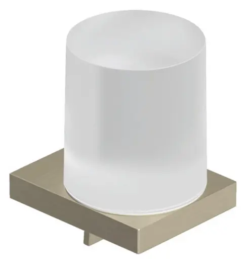 Kludi Vela C - Dozator de săpun cu suport, sticlă/nichel periat 31976N5