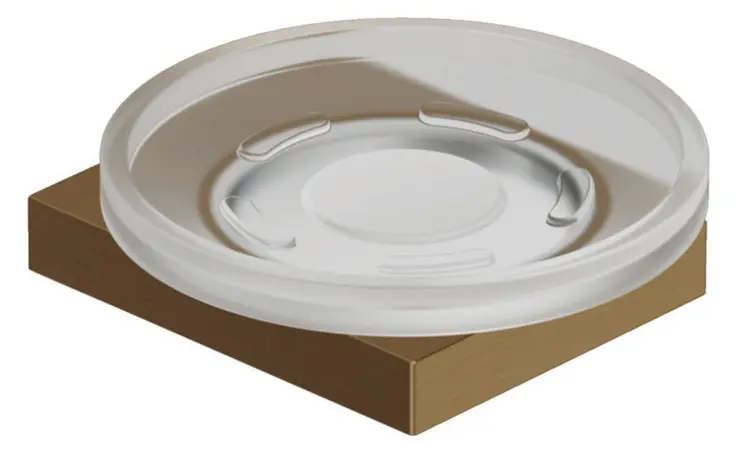 Kludi Vela C - Savonieră cu suport, sticlă/bronz periat 31985N1