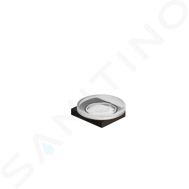 Kludi Vela C - Zeepschaal met houder, glas/geborsteld Gunmetal 31985N2