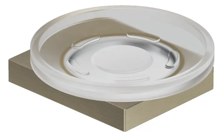 Kludi Vela C - Savonieră cu suport, sticlă/nichel periat 31985N5