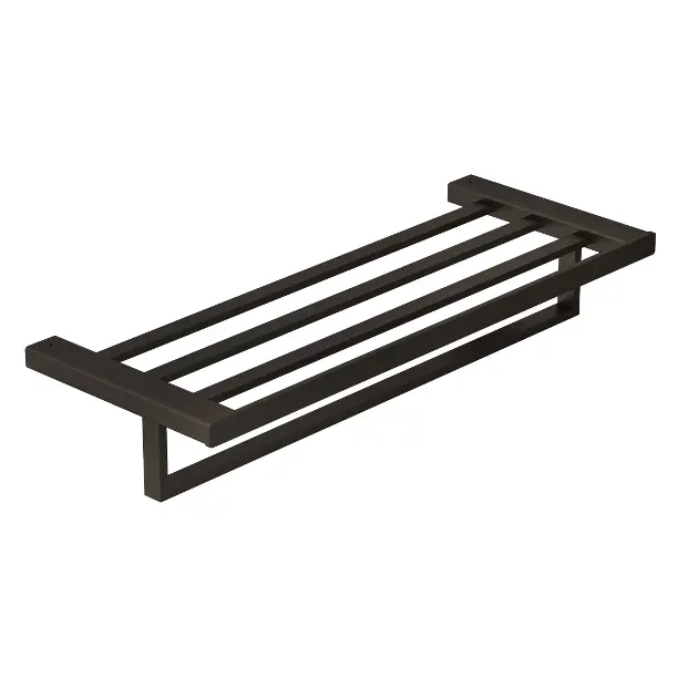 Kludi Vela C - Toallero con estante, longitud 60 cm, acabado Gunmetal cepillado 31989N2