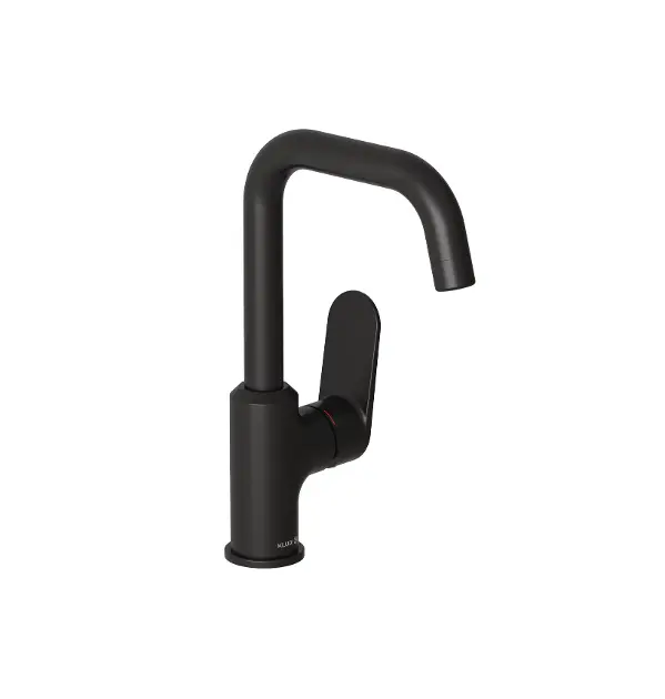 Kludi X1 - Tvättställsblandare med svängbar pip, matt svart 320283975