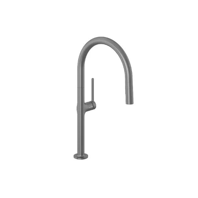 Kludi Reef - Håndvaskarmatur med udtrækkelig bruser, Gunmetal-finish 50851N275