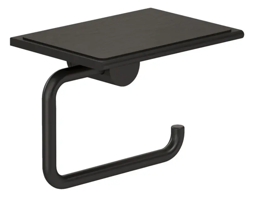 Kludi Vela R - Suport pentru hârtie igienică cu poliță, Gunmetal periat 58971N2