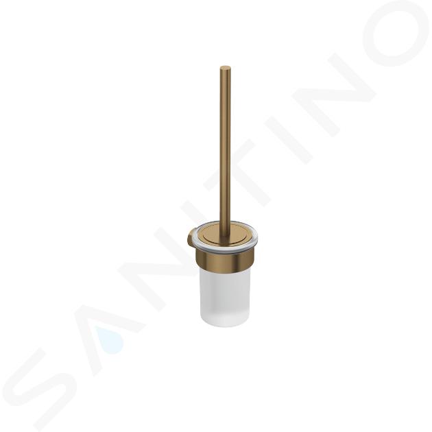 Kludi Vela R - Scopino a parete con supporto, vetro/bronzo spazzolato 58974N1