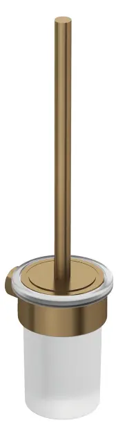 Kludi Vela R - Perie WC montare pe perete, cu suport, sticlă/bronz periat 58974N1