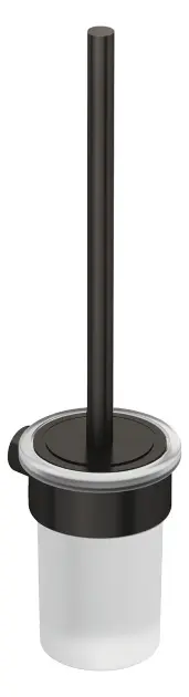 Kludi Vela R - Perie de toaletă montare pe perete, cu suport, sticlă/Gunmetal periat 58974N2