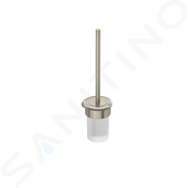 Kludi Vela R - Scopino da parete con supporto, vetro/nichel spazzolato 58974N5