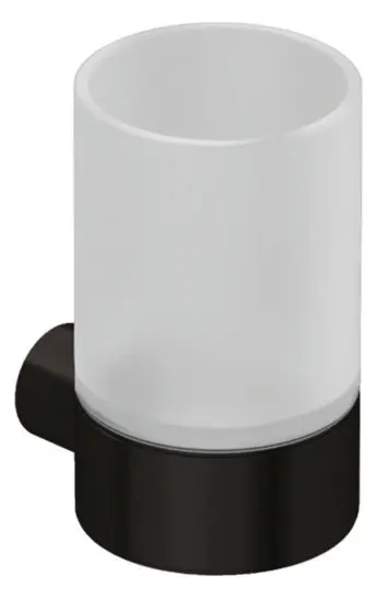 Kludi Vela R - Soporte para cepillo y pasta de dientes, vidrio/gunmetal cepillado 58975N2